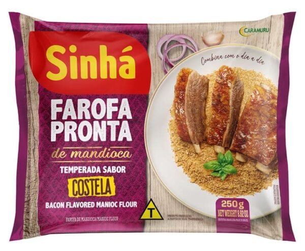 Farofa Sinhá Mandioca Com Sabor Costela 250g